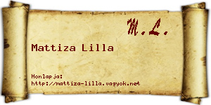 Mattiza Lilla névjegykártya